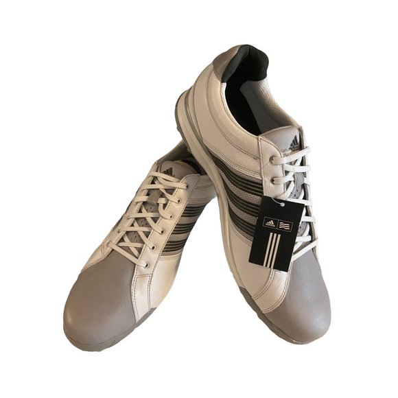 New Adidas Mens Adicross Tour White Lace Up Spike Golf Sneakers Q46663 Size 12.5 main image 4